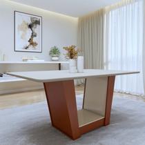 Mesa de Jantar Retangular 6 Lugares 160cm Tampo MDF Apogeu
