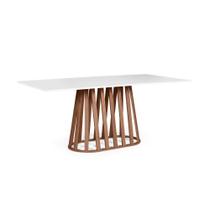 Mesa de Jantar Retangular 6 Lugares 160x90cm Gabi Branco/Noronha - Straub Web