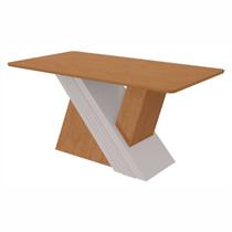 Mesa de Jantar Retangular 6 Lugares Tampo Mdf no Glass Vênus