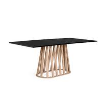 Mesa de Jantar Retangular 8 Lugares 200x90cm Gabi Preto/Jade - Straub Web