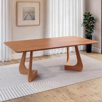 Mesa de Jantar Retangular 8 Lugares 240x110cm Paineira CabeCasa MadeiraOriginals Marrom/Champanhe