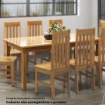Mesa de Jantar Retangular 8 Lugares em Madeira Maciça 180cm Napoli Espresso Móveis