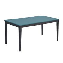 Mesa de Jantar Retangular Breakfast Azul e Grafite 160 cm