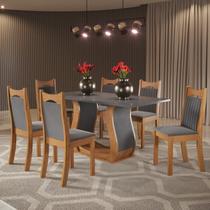Mesa de Jantar Retangular Buenos Aires com 6 Cadeiras Dalas - Viero