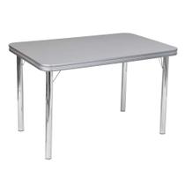 Mesa de Jantar Retangular Carla Cromada 120 cm - Criativa Móveis