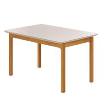 Mesa de Jantar Retangular Cativa Off White 1,20 M - JCM Movelaria