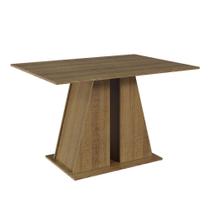 Mesa De Jantar Retangular Com Tampo De Madeira Rustic