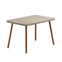 Mesa de Jantar Retangular com Tampo de MDP Stellar Petra e Rosê 120 cm