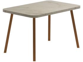 Mesa de Jantar Retangular com Tampo de MDP Stellar Petra e Rosê 120 cm