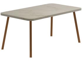 Mesa de Jantar Retangular com Tampo de MDP Stellar Petra e Rosê 160 cm