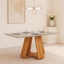 Mesa De Jantar Retangular Com Tampo de Vidro Para Sala De Estar e Cozinha Mesa De Jantar Retangular Com Tampo de Vidro Para Sala De Estar e Cozinha