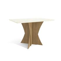 Mesa de Jantar Retangular com Tampo MDF/Vidro 120cm Casatema