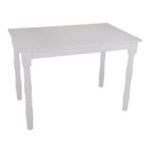 Mesa de Jantar Retangular Dalas Branco 110 cm - Ecomóveis