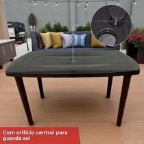 Mesa De Jantar Retangular De Plástico Desmontável Resistente Com Pés Desmontáveis Para Cozinha e Área de lazer