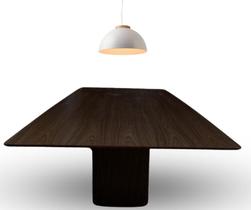 Mesa de Jantar Retangular Duo 244x137cm Base Ébano Tampo Ébano