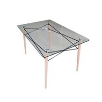 Mesa de Jantar Retangular Eames Eiffel Transparente 120 cm - Mobly