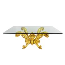 Mesa De Jantar Retangular Egito Madeira Entalhes Fino Design