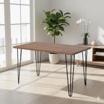 Mesa De Jantar Retangular Hairpin 1,30cm MDF BP Noronha