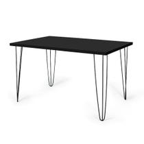 Mesa de Jantar Retangular Hairpin 130x80cm - Preto