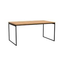 Mesa de Jantar Retangular Industrial Stanford Carvalho e Preta 160 cm Mesa de Jantar Retangular Industrial Stanford Carvalho e Preta 160 cm