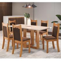 Mesa de Jantar Retangular Laguna com 6 Cadeiras Dalas