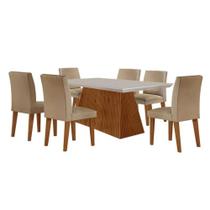 Mesa De Jantar Retangular Luna 6 Lugares - Off White Mesa De Jantar Retangular Luna 6 Lugares - Off White