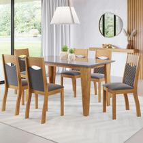 Mesa de Jantar Retangular Lux C/6 Cad Pietra Mel/Grafite/V.grafite Mesa de Jantar Retangular Lux C/6 Cad Pietra Mel/Grafite/V.grafite