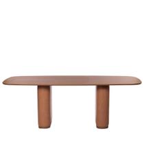 Mesa de Jantar Retangular para 8 Lugares Lintz 219 cm - Canella c/ PU Caramelo Mesa de Jantar Retangular para 8 Lugares Lintz 219 cm - Canella c/ PU Caramelo