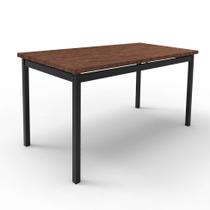 Mesa de Jantar Retangular Riviera Preta e Castanho 160 cm