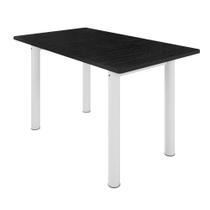 Mesa de Jantar Retangular Tampo 140x75cm Base Tubo 3"