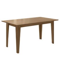 Mesa de Jantar Retangular Tampo Chanfrado 160cm Liz Carvalho - Poliman Mesa de Jantar Retangular Tampo Chanfrado 160cm Liz Carvalho - Poliman