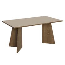 Mesa de Jantar Retangular Tampo de Madeira 5389 Rustic/Crema Madesa Mesa de Jantar Retangular Tampo de Madeira 5389 Rustic/Crema Madesa