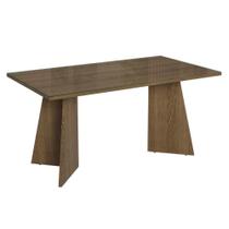 Mesa De Jantar Retangular Tampo De Vidro 5389 Rustic Madesa