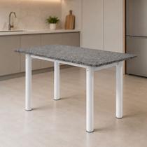 Mesa de Jantar Retangular Tampo Granito 120x75cm Mesa de Jantar Retangular Tampo Granito 120x75cm