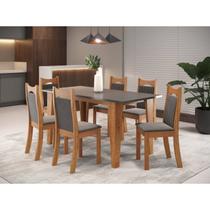 Mesa de Jantar Retangular Tripoli com 6 Cadeiraseiras Dalas Mesa de Jantar Retangular Tripoli com 6 Cadeiraseiras Dalas