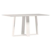 Mesa De Jantar Rubi 160x90 Cm Com Vidro Off White New Ceval Mesa De Jantar Rubi 160x90 Cm Com Vidro Off White New Ceval