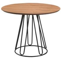 Mesa de Jantar Rubi Cinamomo em Metal Preto 1 M - C&M Decor Mesa de Jantar Rubi Cinamomo em Metal Preto 1 M - C&M Decor