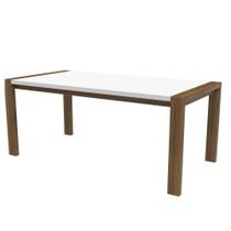 Mesa de Jantar Saanvi Branco com Garapa 180cm - 65274