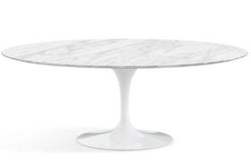 Mesa de Jantar Saarinen Oval 120x80 cm Mármore Carrara - Personal Moveis Design
