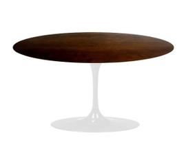 Mesa De Jantar Saarinen Oval 244x137 cm Madeira Base Branca