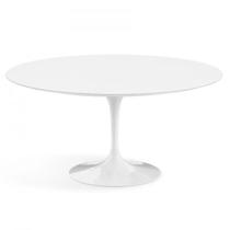 Mesa de Jantar Saarinen Redonda 160 cm + Vidro - Laqueada Branca Mesa de Jantar Saarinen Redonda 160 cm + Vidro - Laqueada Branca