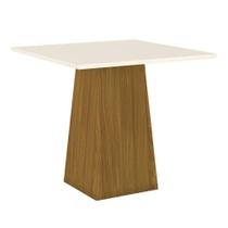 Mesa De Jantar Sarah 90 Cm Tampo Reto Nature Off White Henn