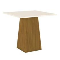 Mesa de Jantar Sarah 90 cm Tampo Reto Nature Off White Henn