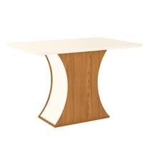 Mesa de Jantar Selena 120 cm Tampo Reto Nature Off White Henn