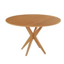 Mesa de Jantar Simpatia Redonda Tampo Laminado 108cm Pés Madeira Maciça JCM