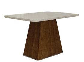 Mesa de Jantar Slim Retangular Tampo MDF/Vidro 160cm Pampulha New Moveis Leifer