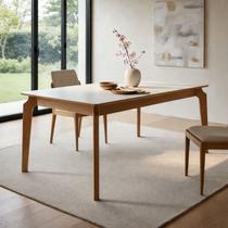 Mesa de Jantar Tampo em Vidro 2,20m x 1,10m Glass Gold Salas