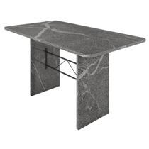 Mesa de Jantar Tampo Granito 120x75cm Cinza/Preto/Topázio Mesa de Jantar Tampo Granito 120x75cm Cinza/Preto/Topázio