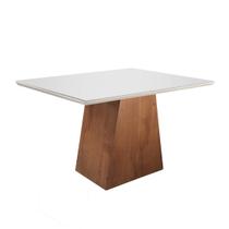 Mesa de Jantar Tampo Vidro Slim Plus 120x90cm Arezo Espresso Móveis