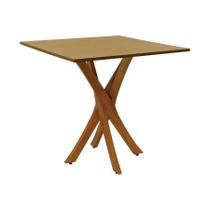 Mesa de Jantar Tiê Tampo Quadrado Tampo 80x80 Laminado Cinamomo Mesa de Jantar Tiê Tampo Quadrado Tampo 80x80 Laminado Cinamomo
